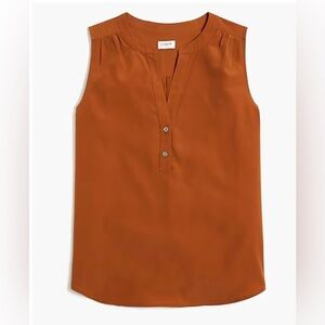 NWT J. Crew Top Womens Sleeveless V-neck popover top size Large